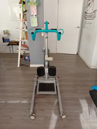 Grúa bipedestación con arnés