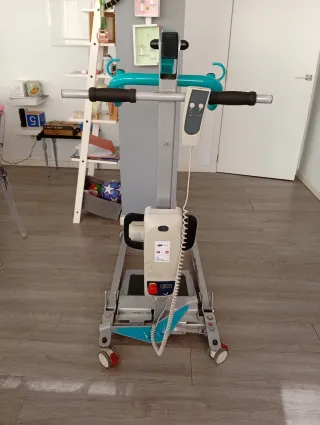 Grúa bipedestación con arnés