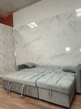 Sofá Chaise Longue Gris Reversible