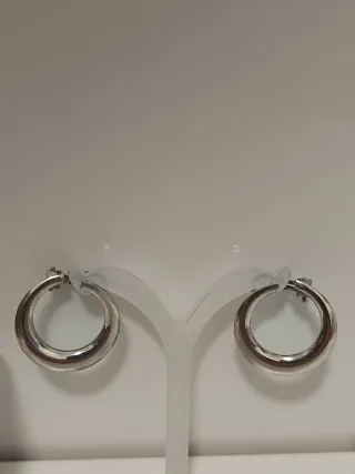 Pendientes Aro Plata de Ley.