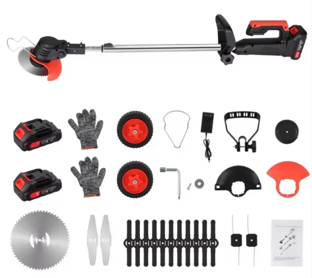 Decespugliatore telescopico ricaricabile con 2 batterie