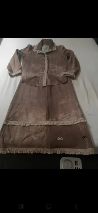 Completo donna vintage beige/marrone