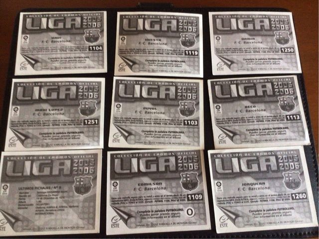 Colección cromos Liga 2005-2006 FC Barcelona