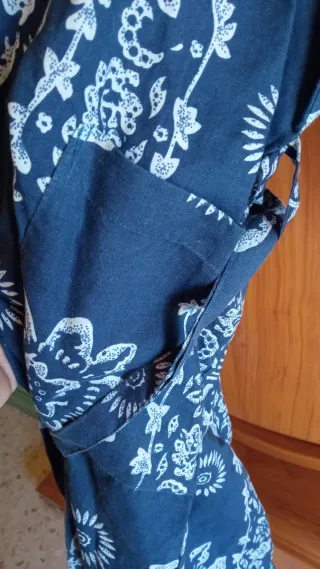 Kimono azul y blanco talla XL