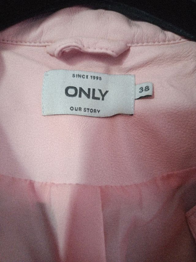 Giacca ecopelle Only rosa