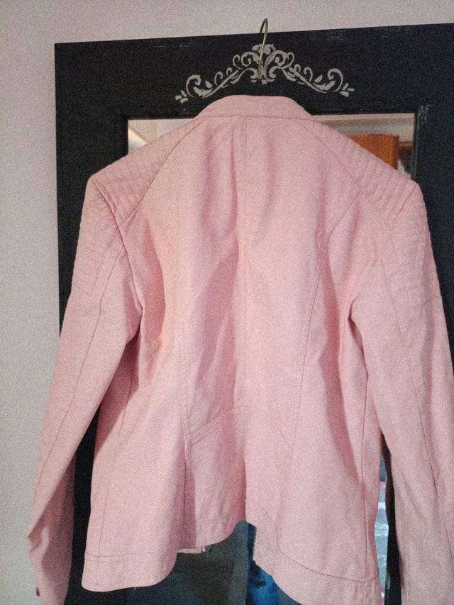 Giacca ecopelle Only rosa