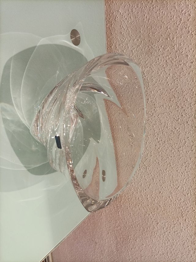 Jarrón vintage cristal centro mesa