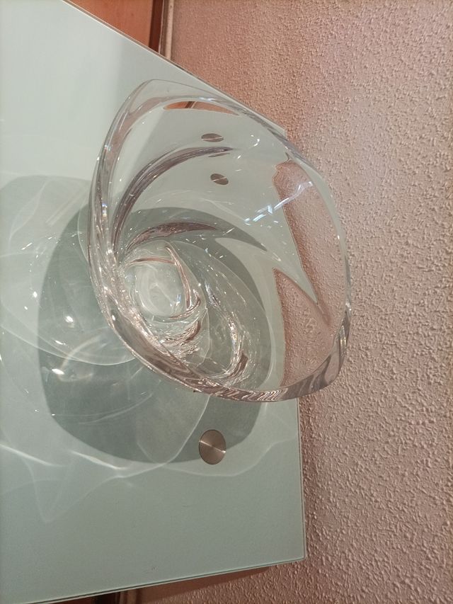 Jarrón vintage cristal centro mesa