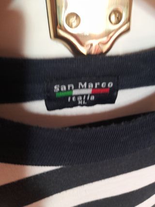 Camiseta Rayas Hombre Negra y Blanca