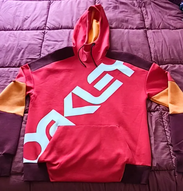 Sudadera Skull Oakley Roja y Naranja