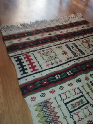 Tappeto Kilim Vintage Anni '50 Fatto a Mano