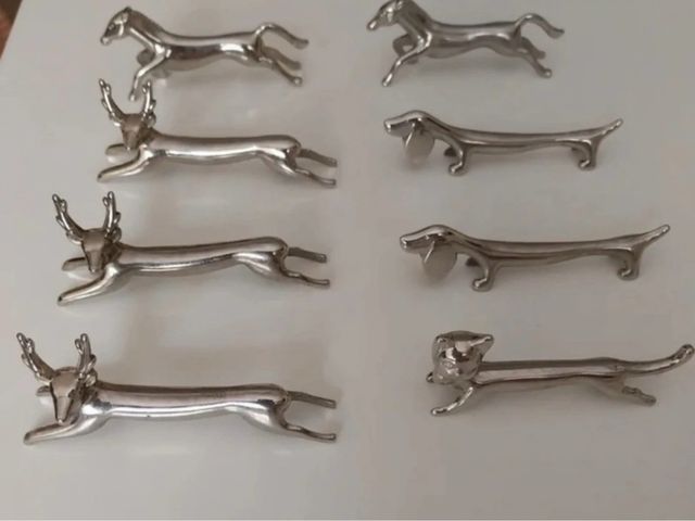 Reposacubiertos acero plateado