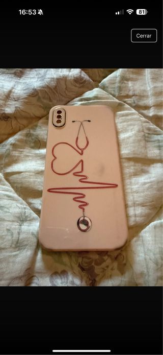 Funda iPhone X Max Diseño Corazón y Estetoscopio