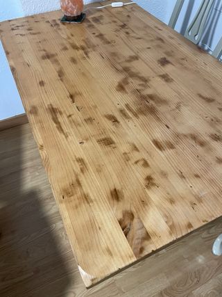 Mesa comedor diseño madera y metal