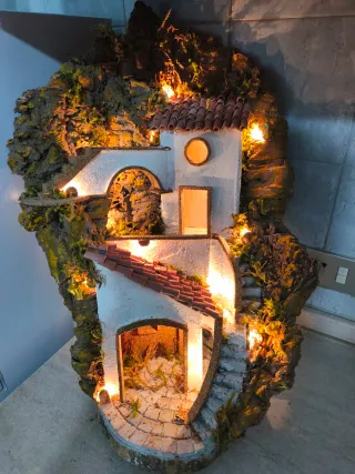 Presepe in sughero artigianale