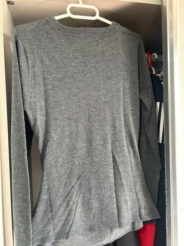 Jersey Zara gris cruzado