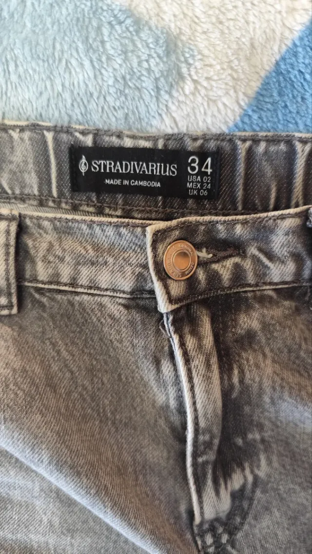 Pantalón wide leg gris D99