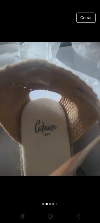 Alpargatas Castañer Doradas Talla 40