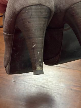 Zapatos de salón ante cordones tacón