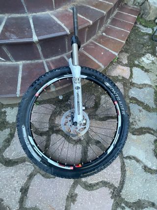 Suspensión srsontur y Rueda Bontrager