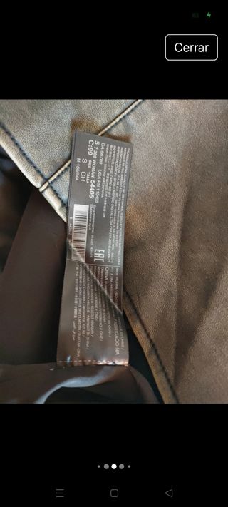 Falda verde oliva cuero falso