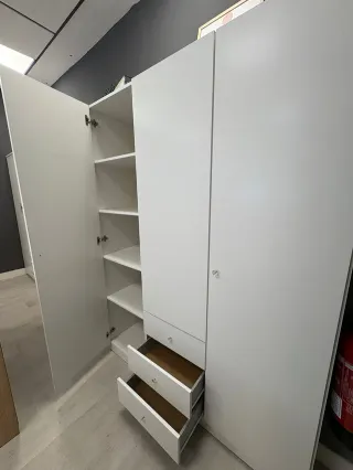 Armario 3 puertas blanco madera