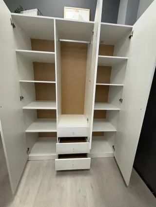 Armario 3 puertas blanco madera