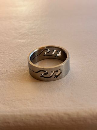 Anillo Acero Tribal Hombre