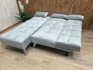 Sofá Cama Chaise Longue Gris