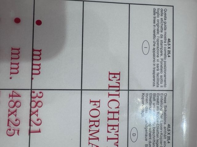 Etichette Autoadesive A4 - 20 Fogli