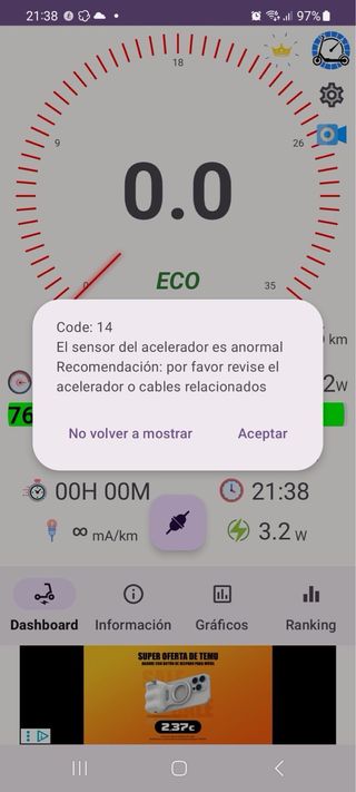 Patinete Eléctrico Xiaomi Negro y Amarillo