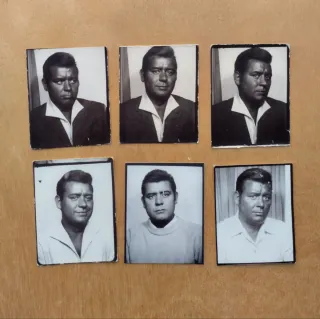 Lote 6 fotos antiguas fotomatón hombre