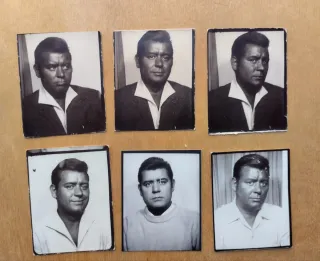 Lote 6 fotos antiguas fotomatón hombre