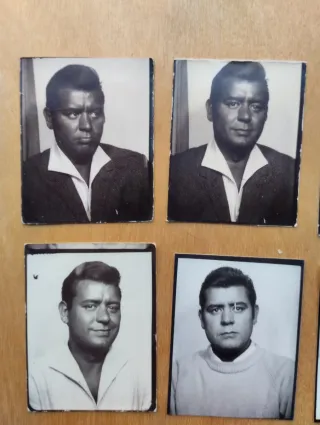 Lote 6 fotos antiguas fotomatón hombre