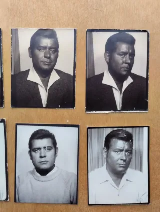 Lote 6 fotos antiguas fotomatón hombre