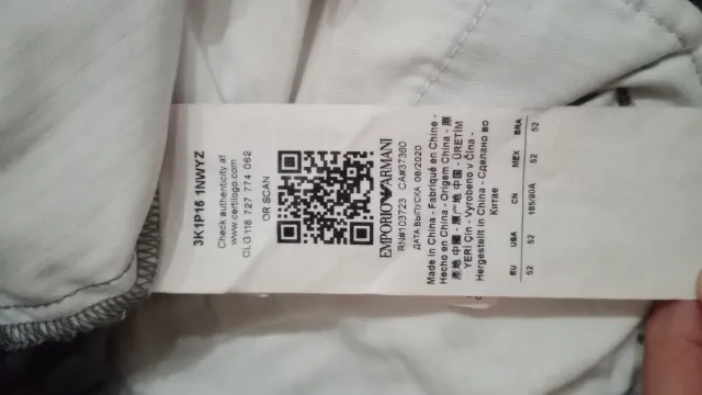 Pantalón chino Emporio Armani gris