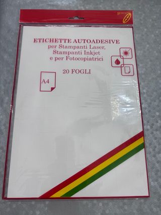 Etichette autoadesive A4 20 fogli