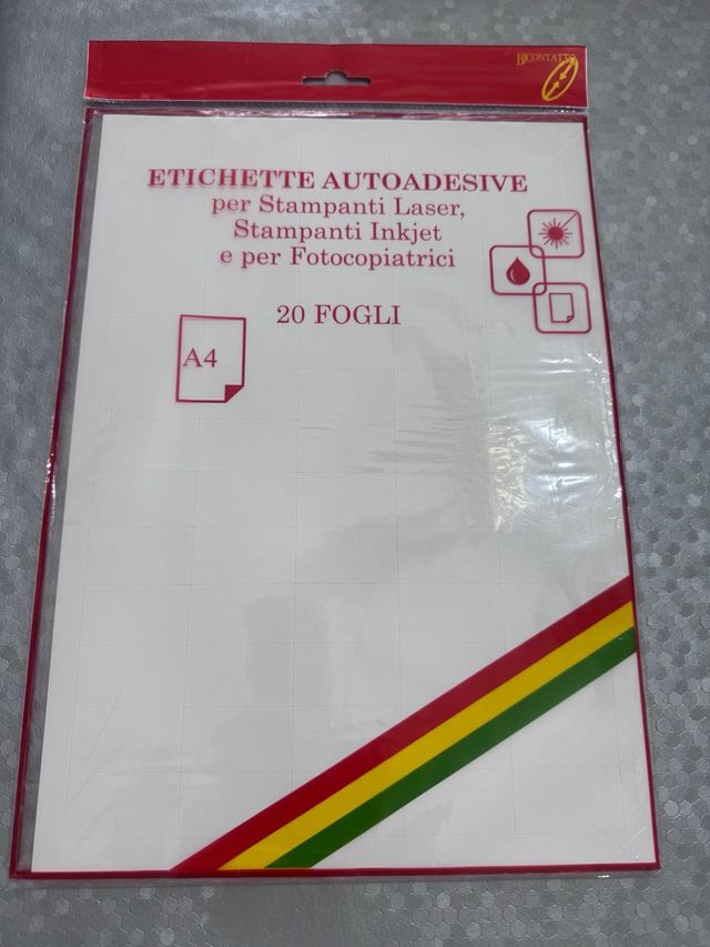 Etichette autoadesive A4 20 fogli