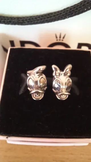Pareja Charms Donald y Daisy Pandora Plata