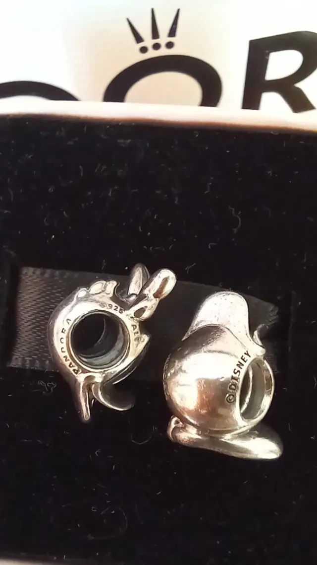 Pareja Charms Donald y Daisy Pandora Plata