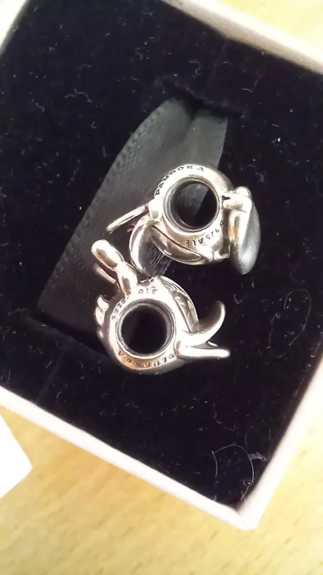 Pareja Charms Donald y Daisy Pandora Plata