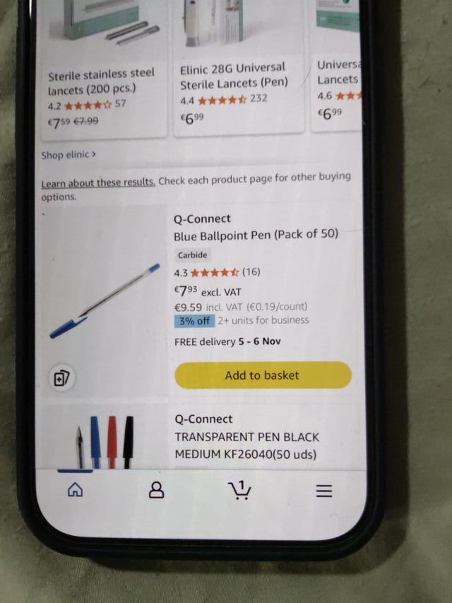 100 canetas Q-Connect Medium 0.7mm (50 pcs)