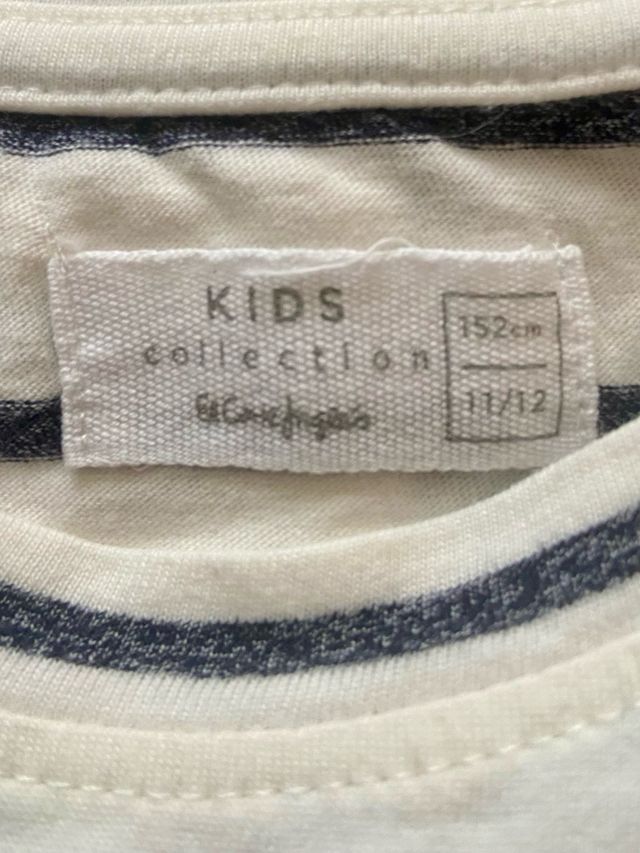 T-shirt da bambino a righe con cactus T11/12 152 cm NUOVA