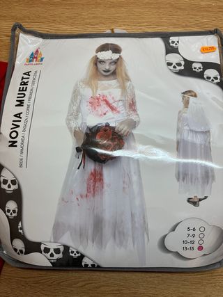 Disfraz Novia Muerta Partilandia Talla 10-12