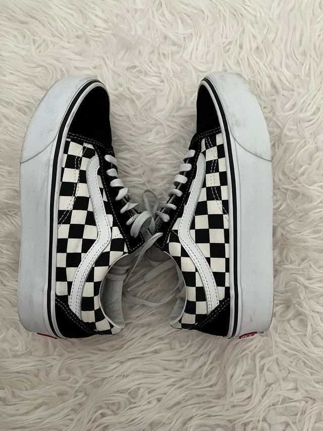 Vans plataforma cuadros