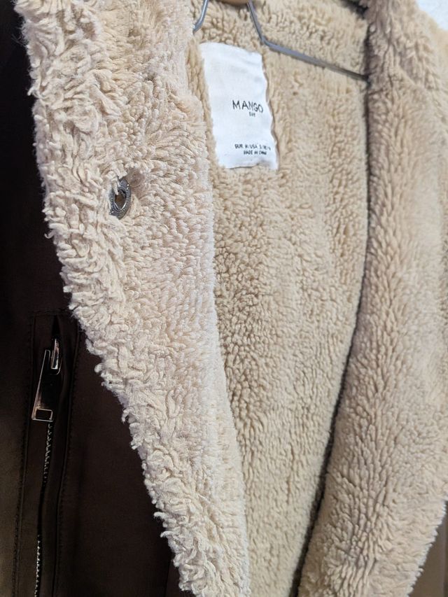 Parka Mango forrada verde oliva Talla M