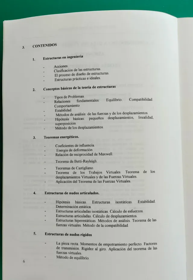 Teoría de Estructuras.
