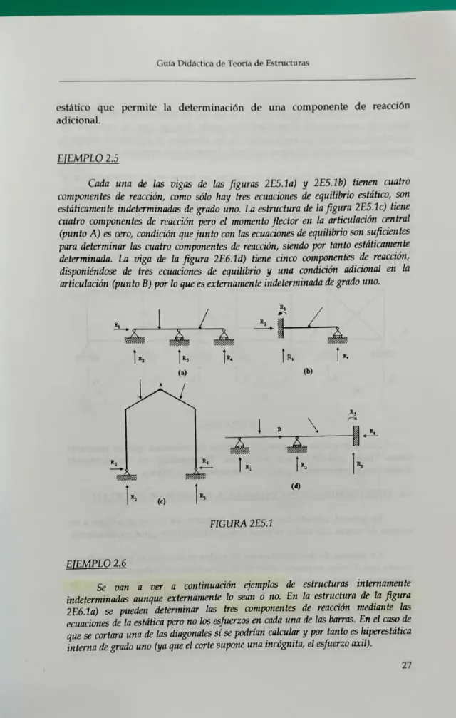 Teoría de Estructuras.
