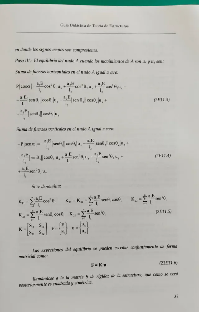 Teoría de Estructuras.