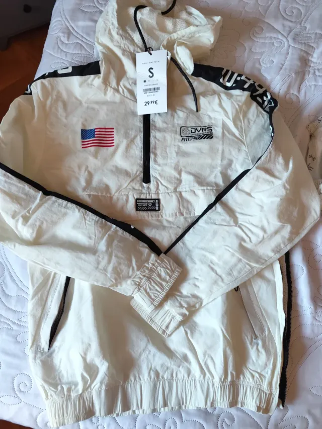 Cortavientos/Chubasquero Blanco Talla S